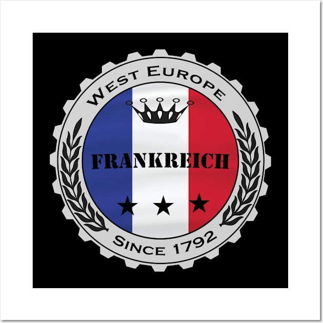 Bierdeckel Flagge Frankreich France Wall Art by JG0815Designs